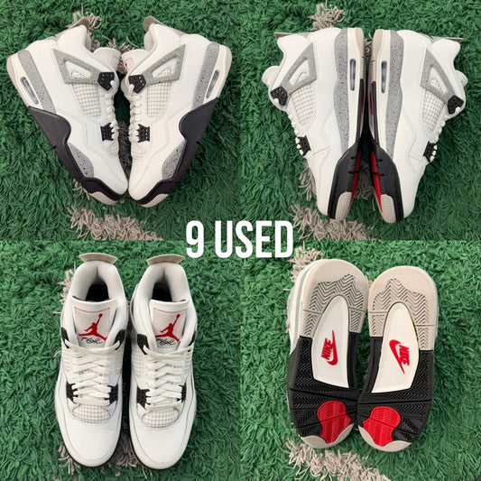 Air Jordan 4 Retro "White Cement 2025" USED