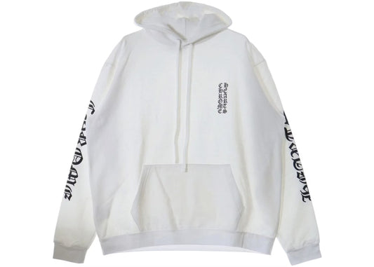 Chrome Hearts "Vertical Logo" White Hoodie