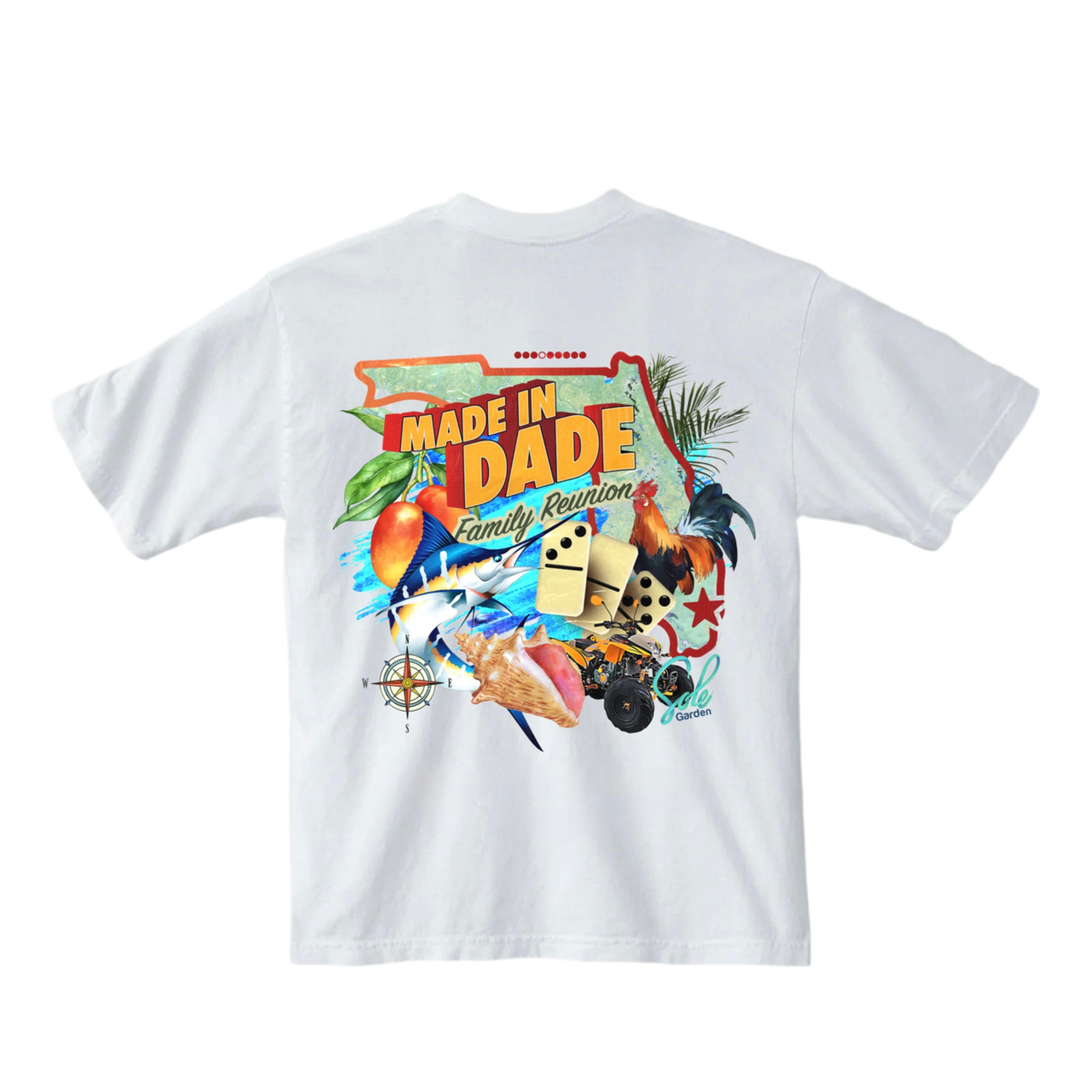 Sole Garden x The 3o5 “Made in Dade Family Reunion” White Tee