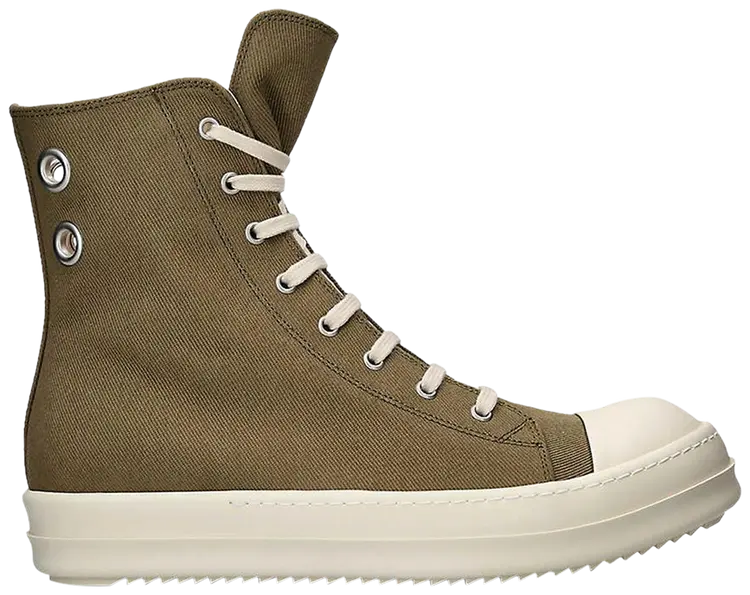 Rick Owens Ramones Leather High Top "Pale Green"