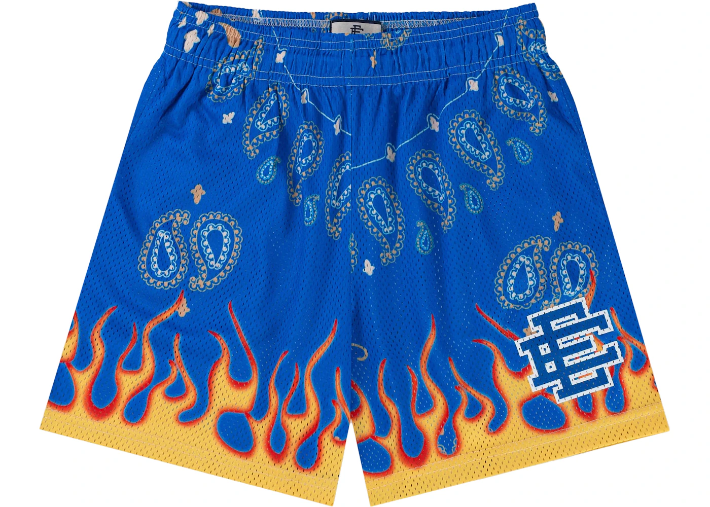 Eric Emanuel "Paisley Flame" Blue EE Basic Shorts