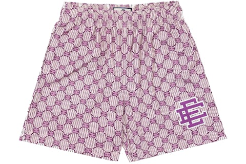 Eric Emanuel "Eucci Monogram" Purple EE Basic Shorts