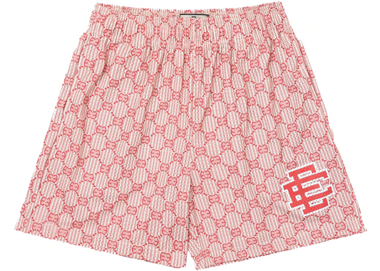 Eric Emanuel "Eucci Monogram" Red EE Basic Shorts