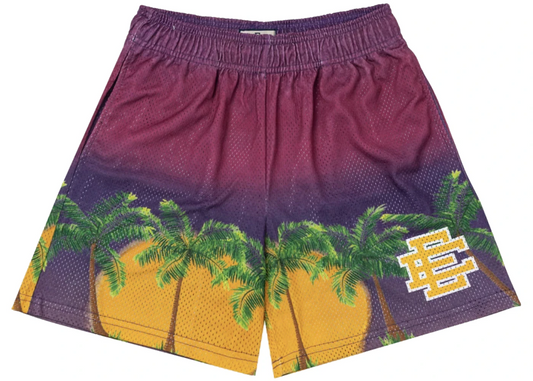 Eric Emanuel "Palm Trees" Purple EE Basic Shorts