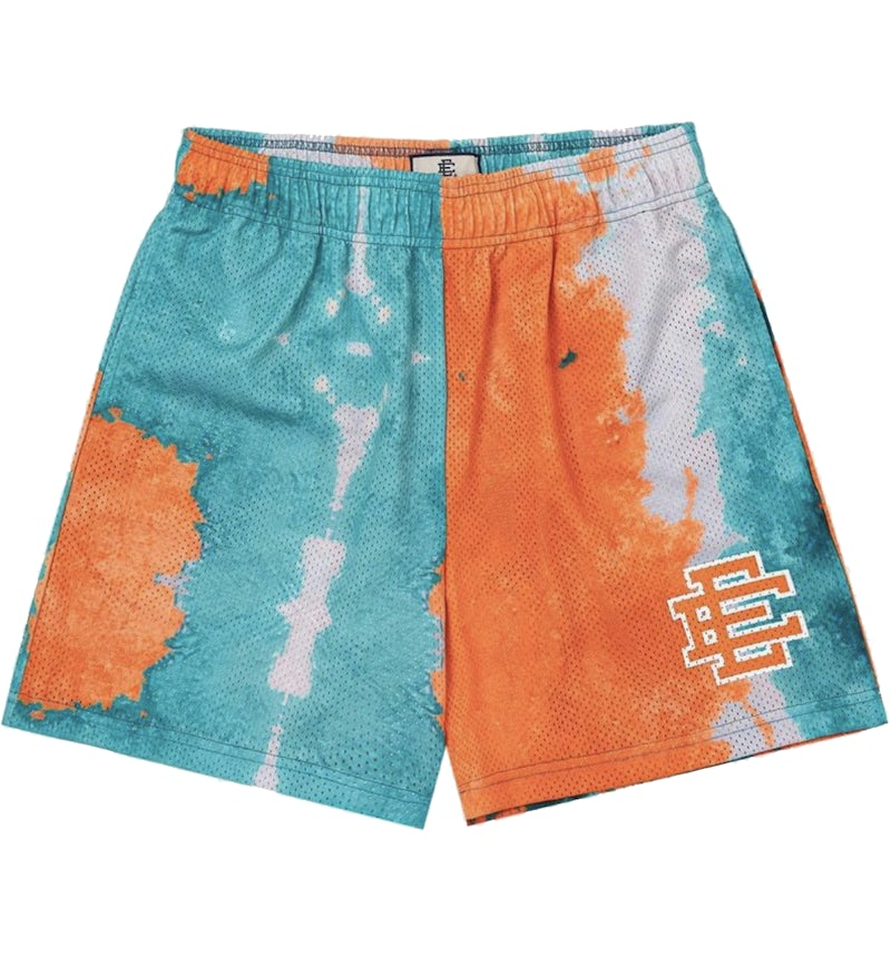 Eric Emanuel "Miami Dolphins Tie Dye" Orange/White/Teal EE Basic Shorts