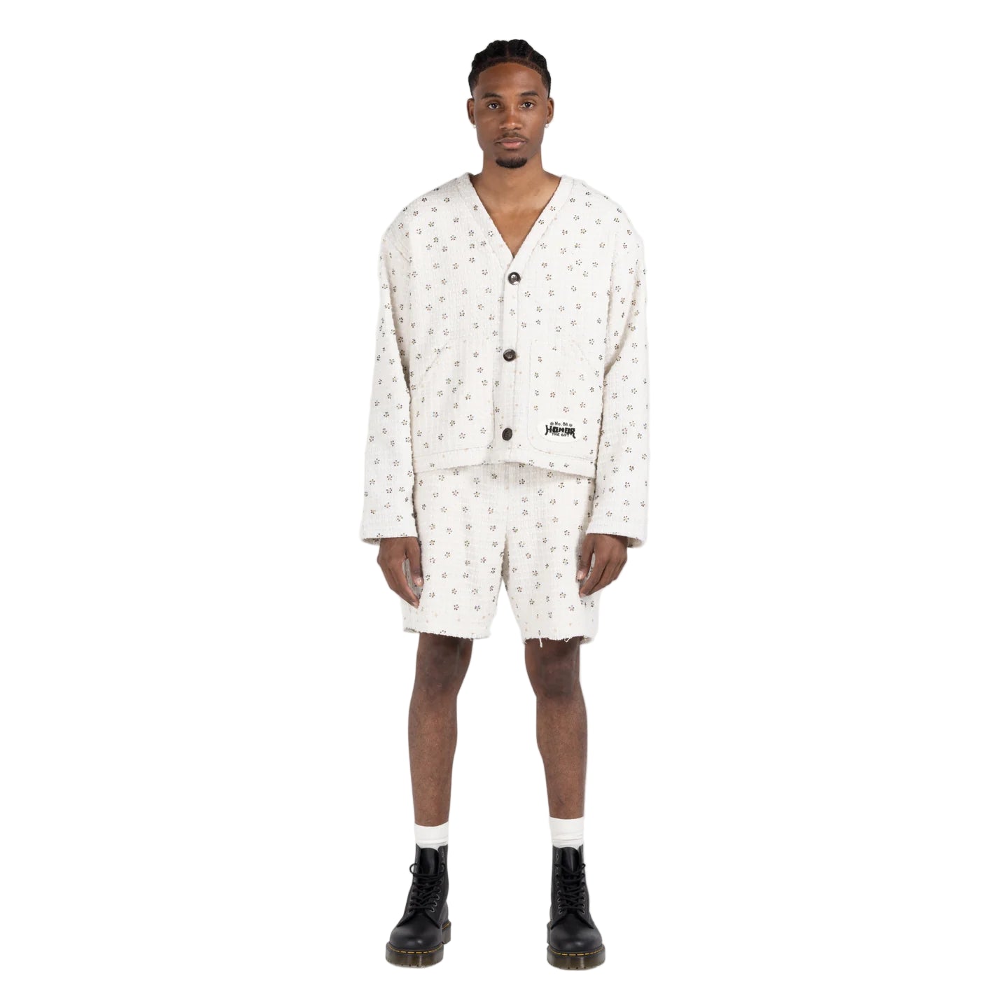 Honor The Gift "Gifted Floral" Beaded White Shorts