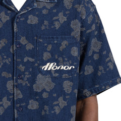 Honor The Gift "Floral" Indigo Denim Button Down Shirt