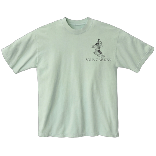 Sole Garden "Hanging Jays" Seafoam Tee
