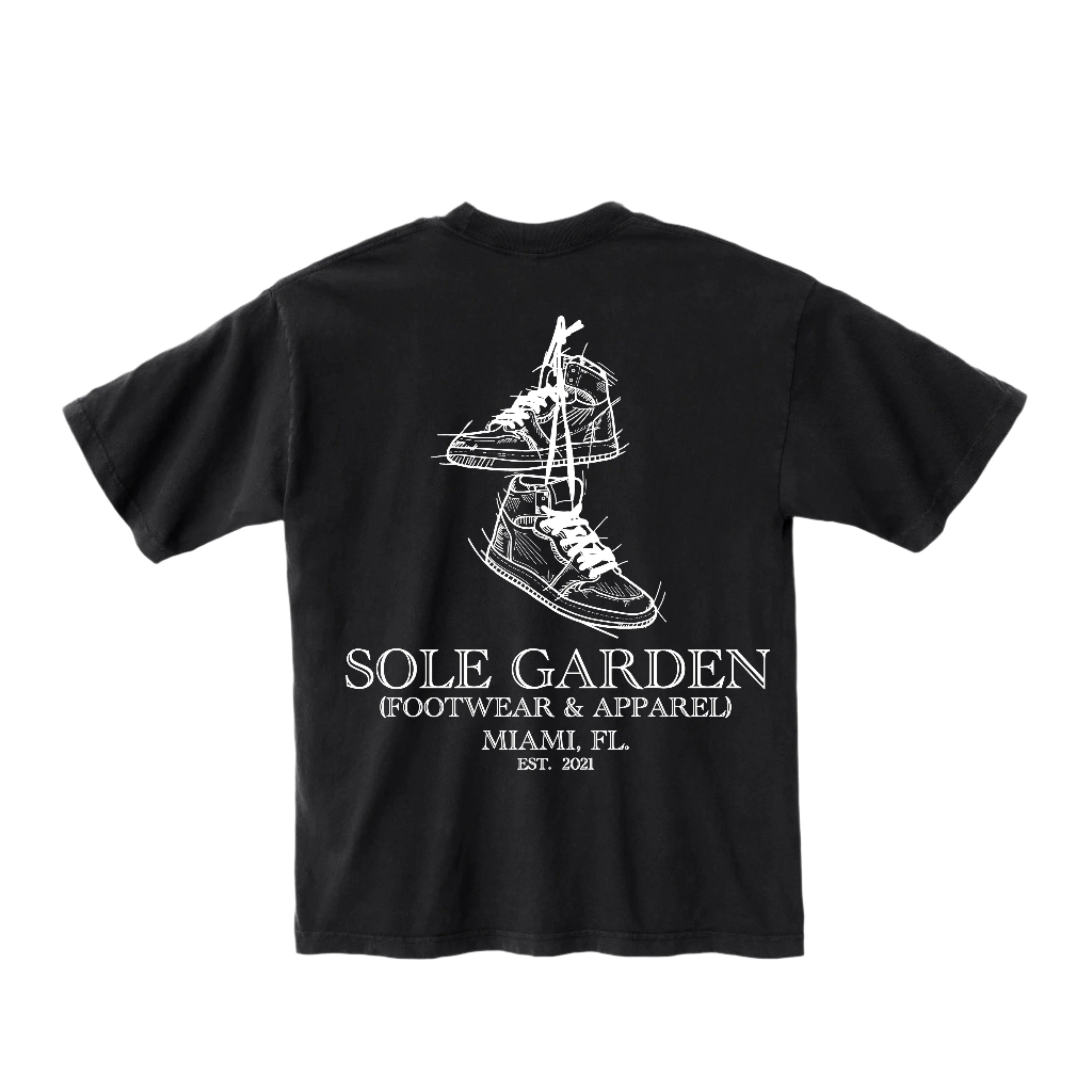 Sole Garden "Hanging Jays" Black Tee