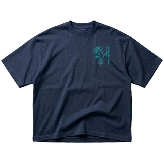 Sole Garden x Buttons Brand “Buttons Garden” Navy Tee