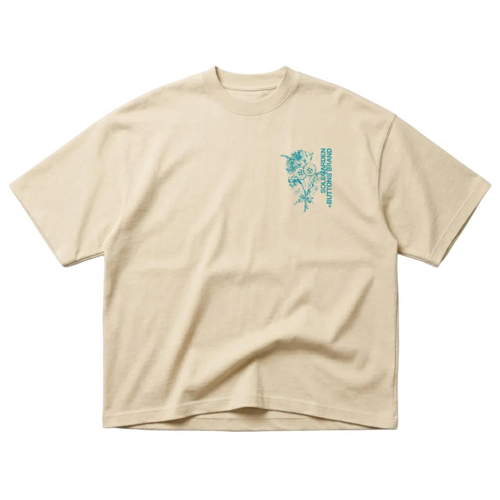 Sole Garden x Buttons Brand “Buttons Garden” Cream Tee