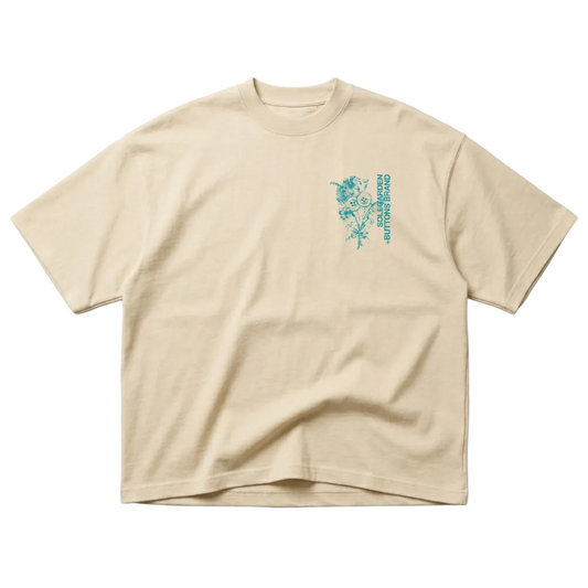 Sole Garden x Buttons Brand “Buttons Garden” Cream Tee