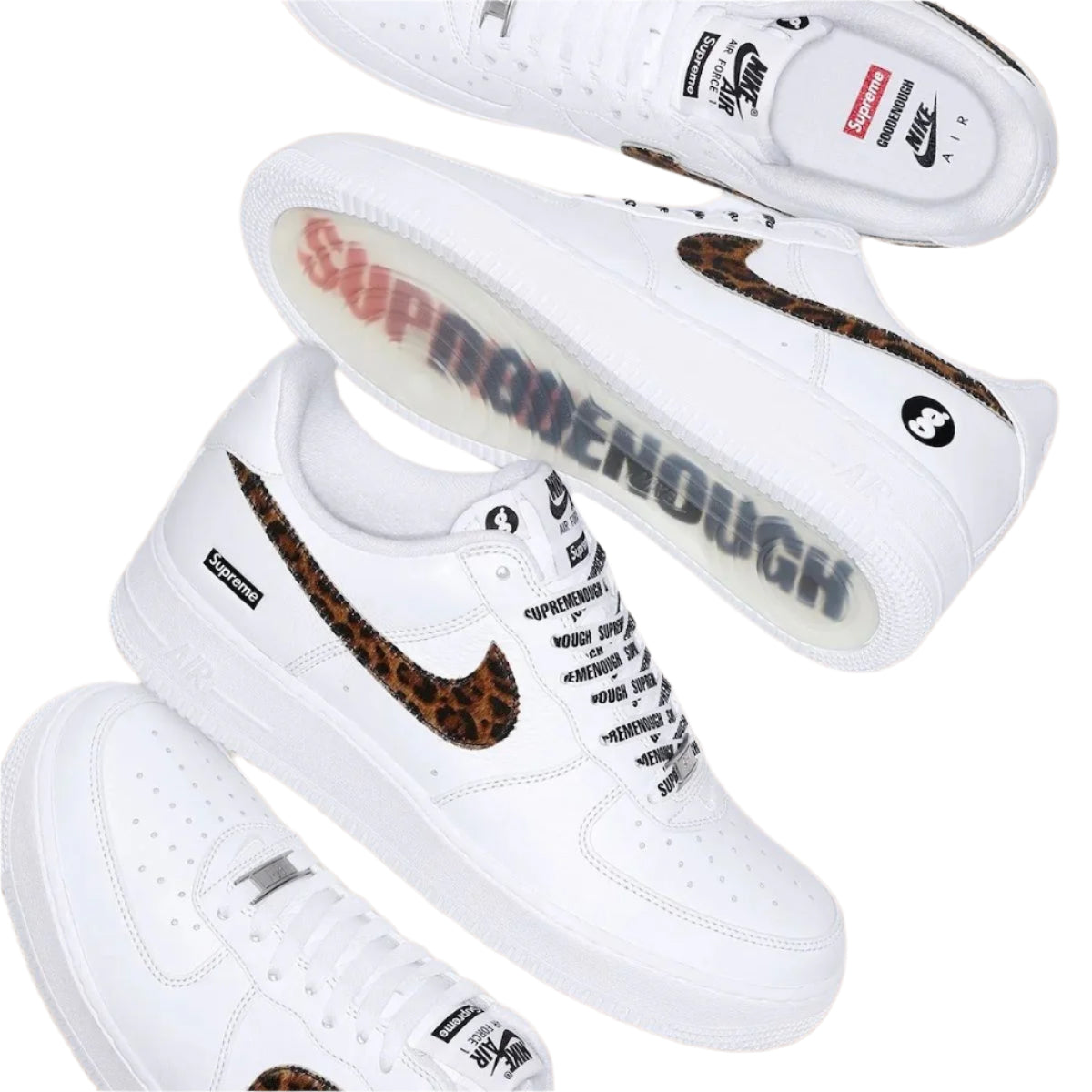 Air Force 1 Low x Supreme x GOODENOUGH  “White Cheetah”