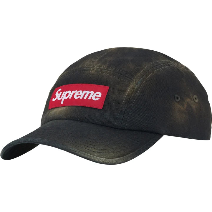 Supreme 'Overdye' Black Camp Cap