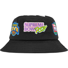 Supreme "Playoffs '25" Black Mesh Crusher Bucket Hat