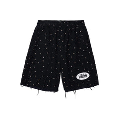 Honor The Gift "Gifted Floral" Beaded Black Shorts