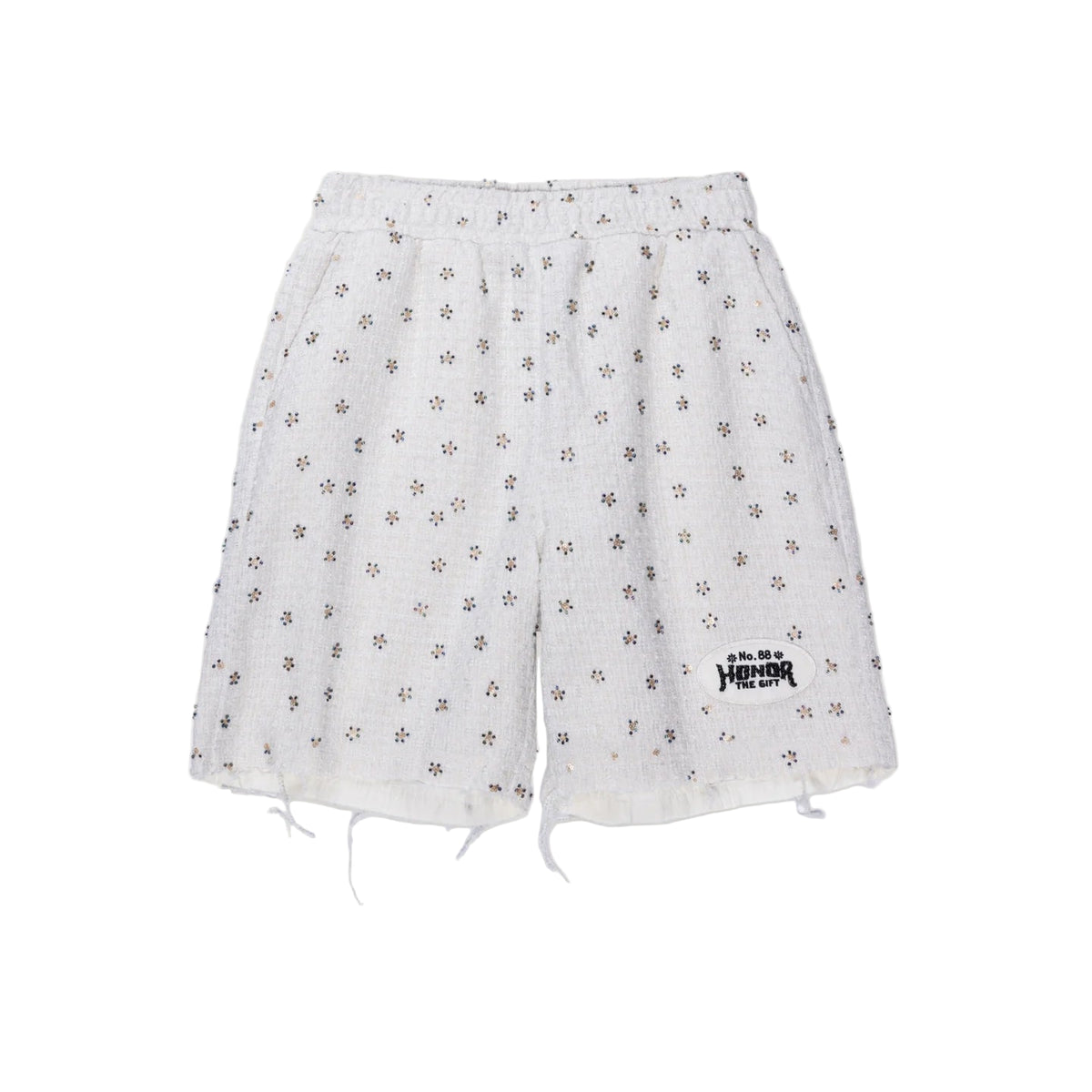 Honor The Gift "Gifted Floral" Beaded White Shorts