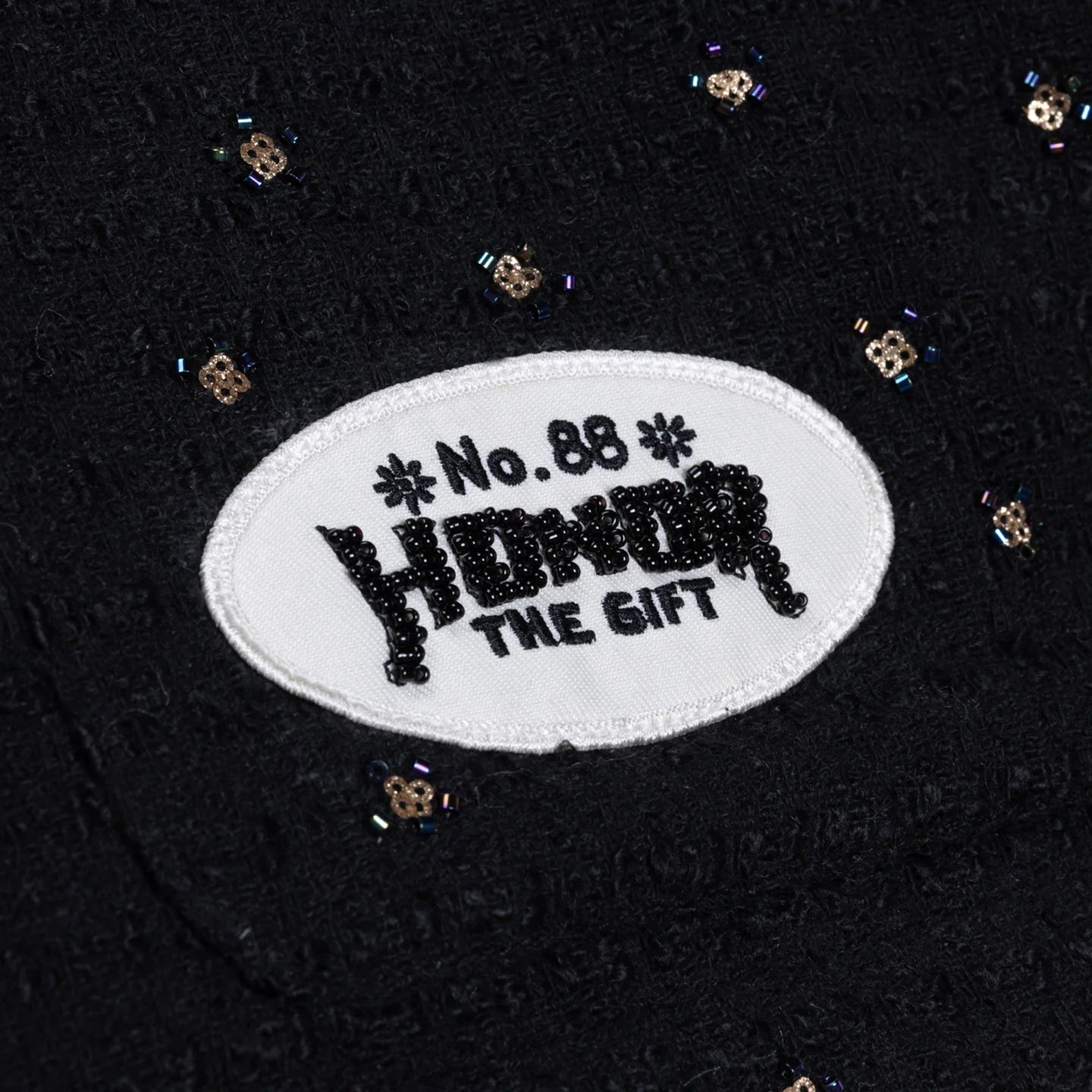 Honor The Gift "Gifted Floral" Beaded Black Cardigan