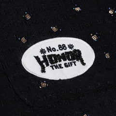 Honor The Gift "Gifted Floral" Beaded Black Cardigan