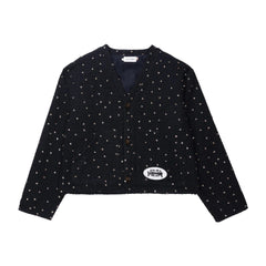 Honor The Gift "Gifted Floral" Beaded Black Cardigan