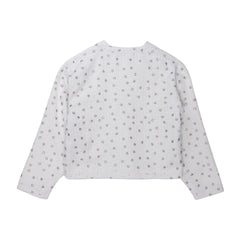Honor The Gift "Gifted Floral" Beaded White Cardigan