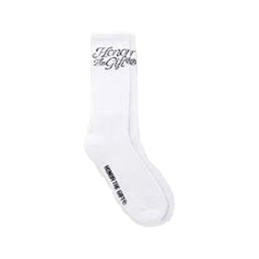 Honor The Gift "Script" Socks