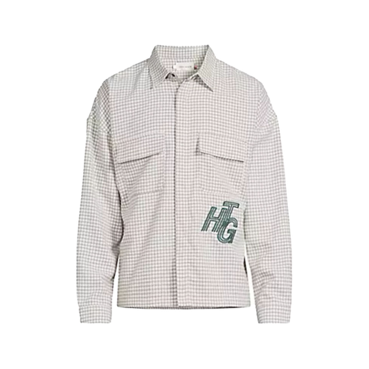 Honor The Gift "Houndstooth" Bone Throwover Flannel Shirt