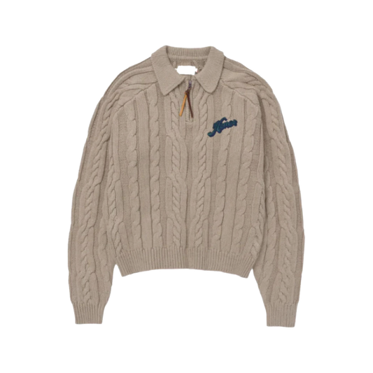 Honor The Gift "Cable " Stone Leisure Henley Half Zip