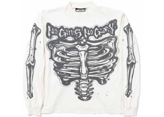 Hellstar "Airbrushed Bones" White Longsleeve