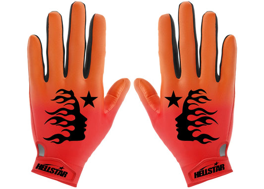 Hellstar "Logo" Orange Football Gloves