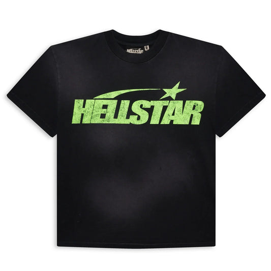 Hellstar "Classic Green Logo" Black Tee