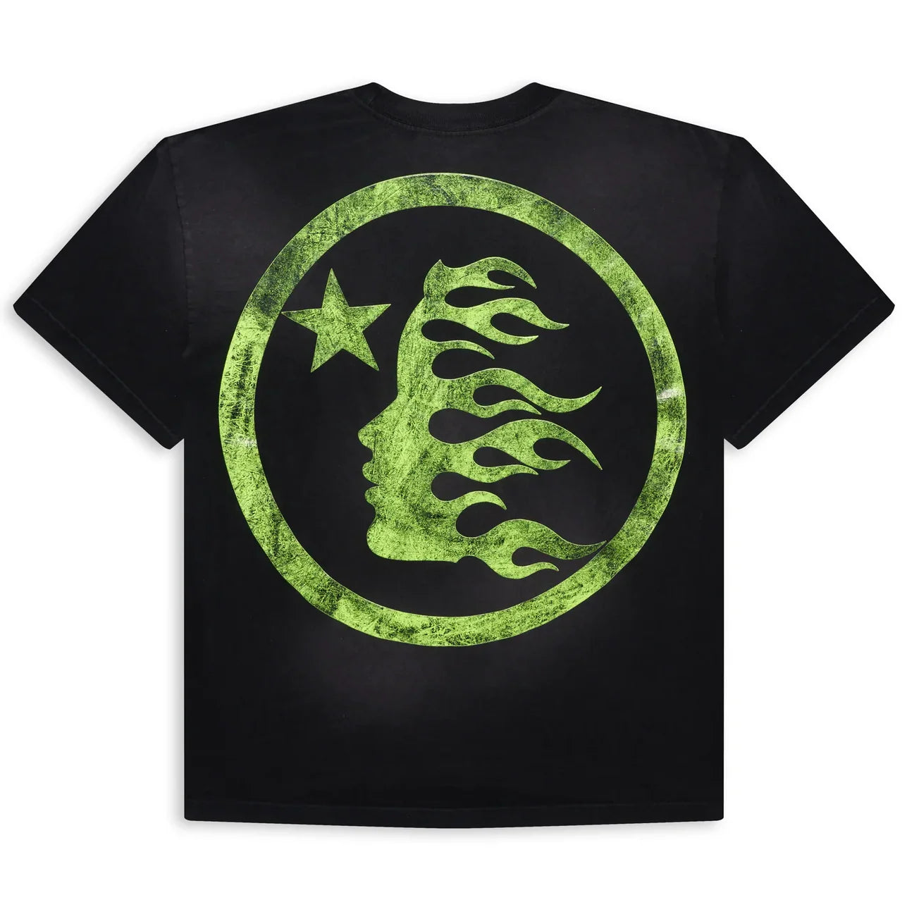 Hellstar "Classic Green Logo" Black Tee