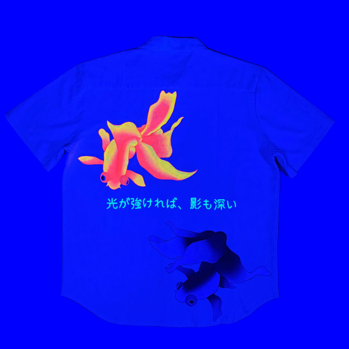 Twenty two is everywhere 'Koi Fish' Hand Painted Button Down Shirt 1/1