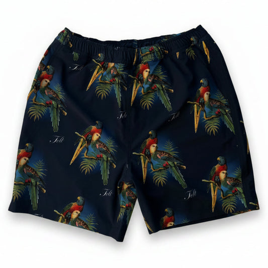Felt 'Parrots' Swim Navy Shorts