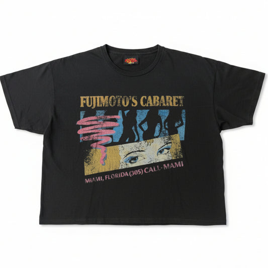 Fujimoto Shirt 'Fujimotos Cabaret' Faded Black Tee