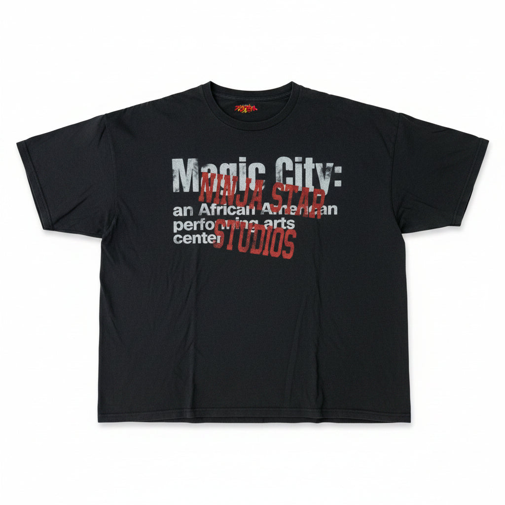 Fujimoto 'Magic City' Faded Black Tee