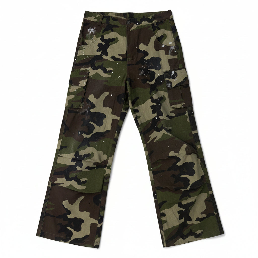 Fujimoto 'Vintage Paint' Camo Pants