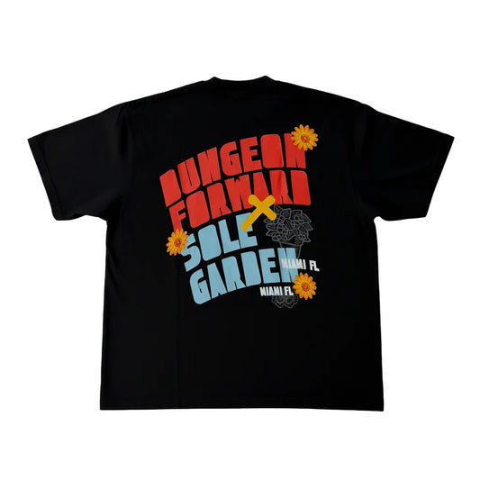 Sole Garden x Dugeon Forward "Fortune Sample" Black Tee