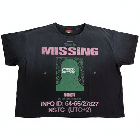 Fujimoto Shirt 'Missing Ninja' Faded Black Tee