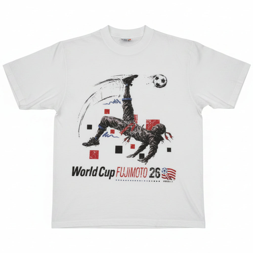 Fujimoto World Cup 26' Ninja 'Super Kick' White Tee