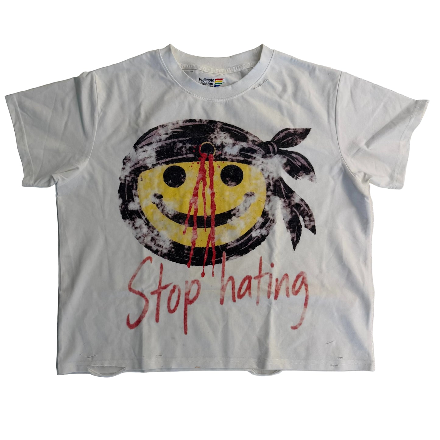 Fujimoto 'Stop Hating' White Tee