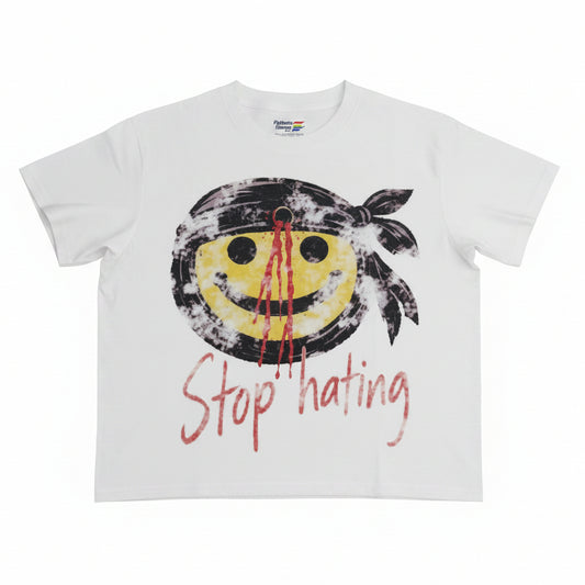 Fujimoto 'Stop Hating' White Tee