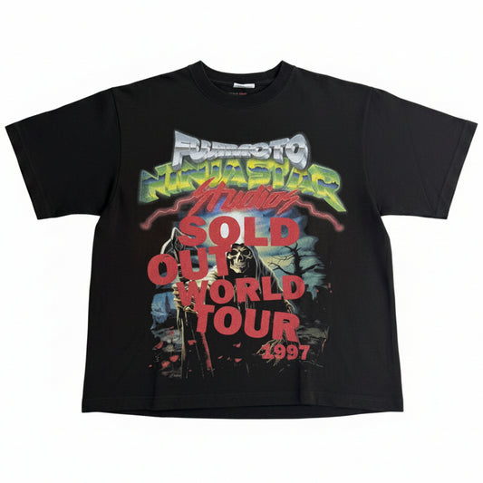 Fujimoto 'World Tour' Vintage Black Tee