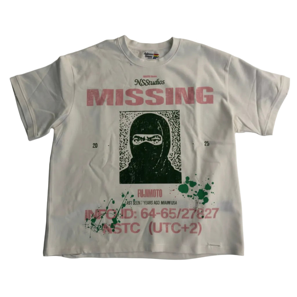 Fujimoto Shirt 'Missing Ninja' Faded White Tee