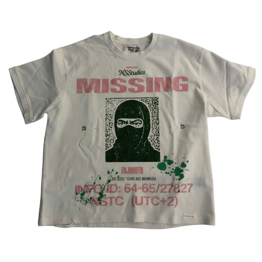 Fujimoto Shirt 'Missing Ninja' Faded White Tee