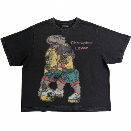 Fujimoto 'Champion Lover' Faded Black Tee