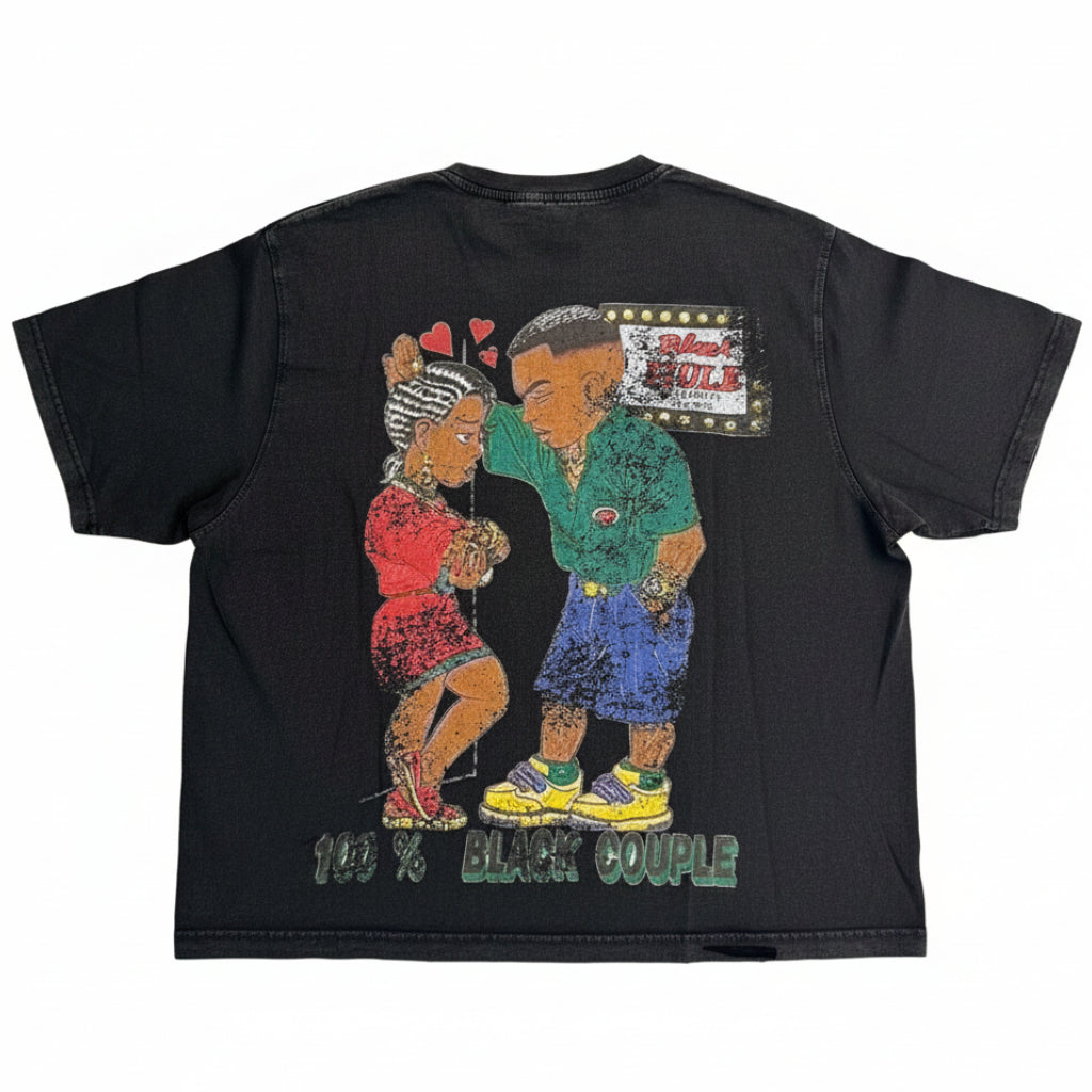 Fujimoto 'Champion Lover' Faded Black Tee