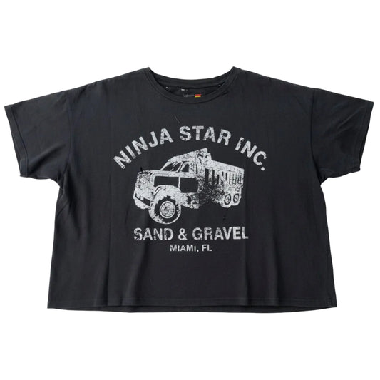 Fujimoto 'Ninja Star Inc. Staff' Faded Black Tee