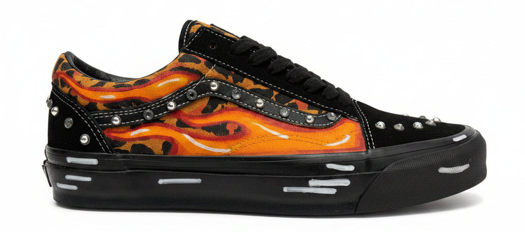 Fujimoto OTW Old Skool 36 'Flame' Mismatched Gree/Orange/Blue  Pearlized