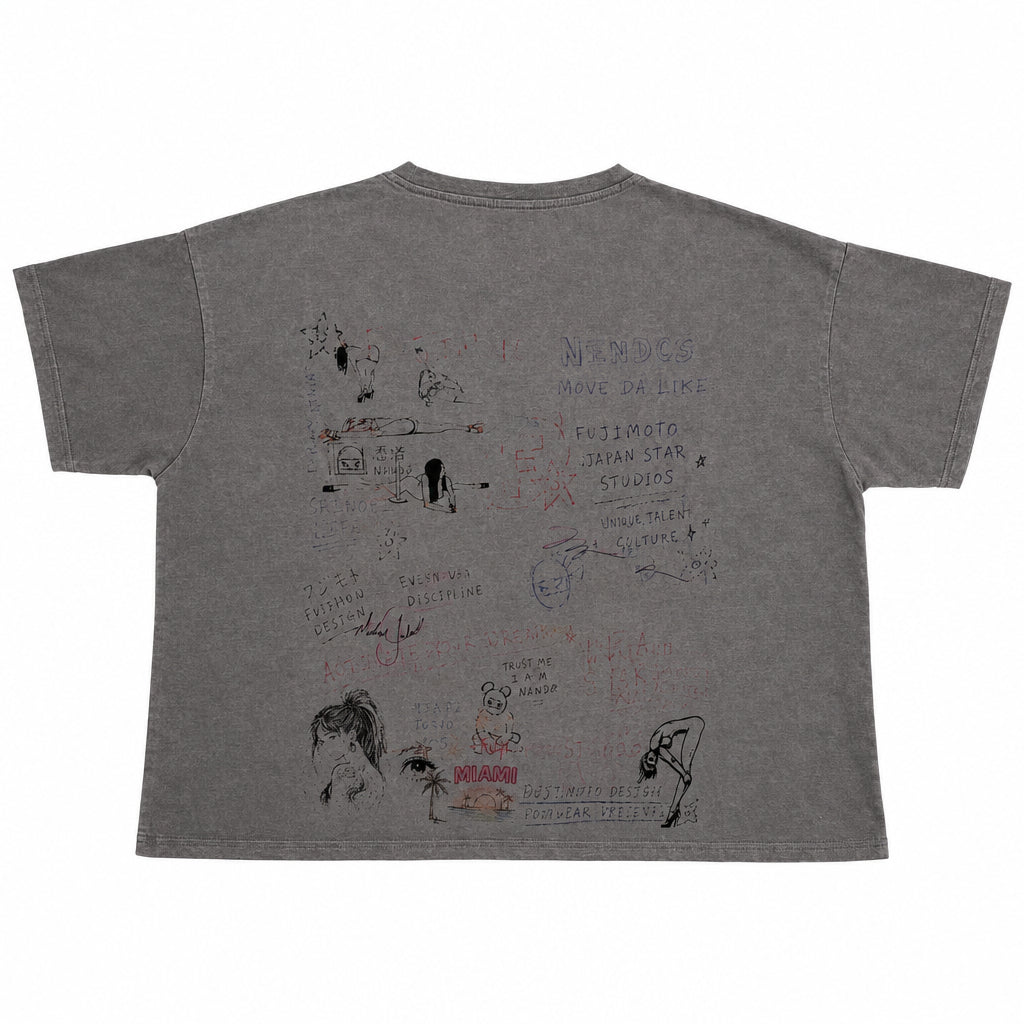 Fujimoto ‘Sketch Work’ Grey Tee